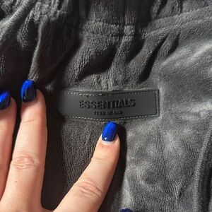 ESSENTIALS Gray FOG Velour Jogger Pants